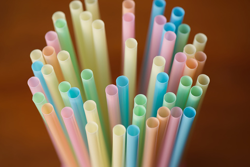 A lot of colorful straws.