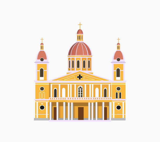 ilustrações de stock, clip art, desenhos animados e ícones de cathedral - cathedral architecture old church