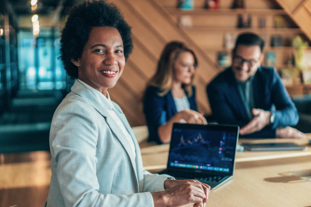 istock Portrait of crypto trader at the office 1496663126