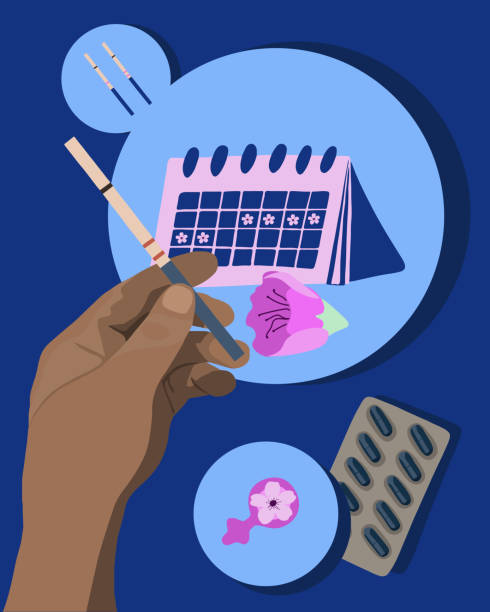 illustrazioni stock, clip art, cartoni animati e icone di tendenza di test di ovulazione. - birth control pill family decisions female