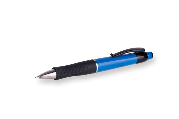 istock Blue pen isolated on white background with clipping path. 1496669096