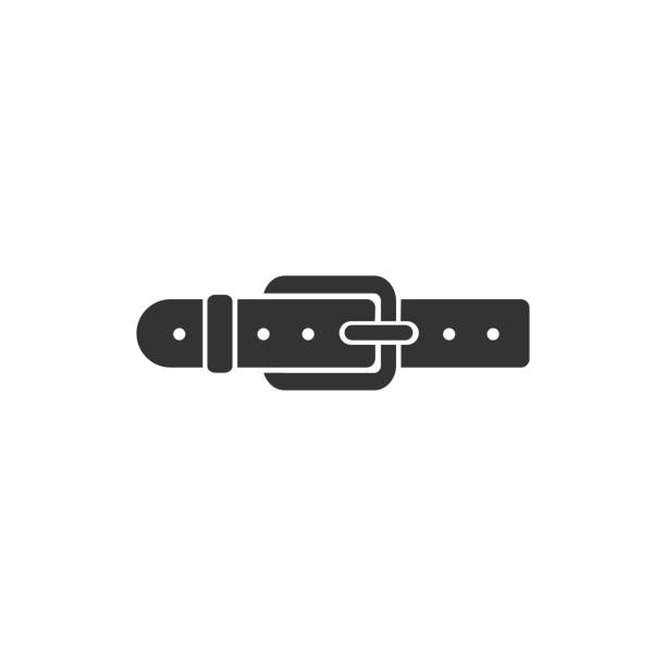 Belt icon illustration isolated vector sign symbol in flat Belt icon illustration isolated vector sign symbol in flat buckle cartoon stock illustrations