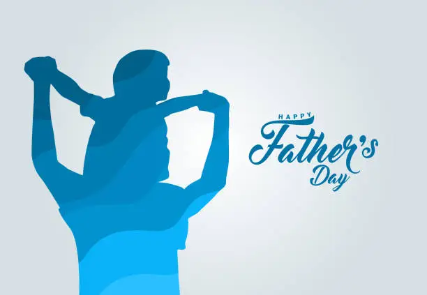 Vector illustration of Father's day concept vector background.