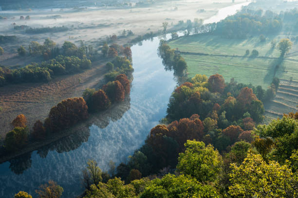 istock Autumnal sunrise over the Adda River 1496678839