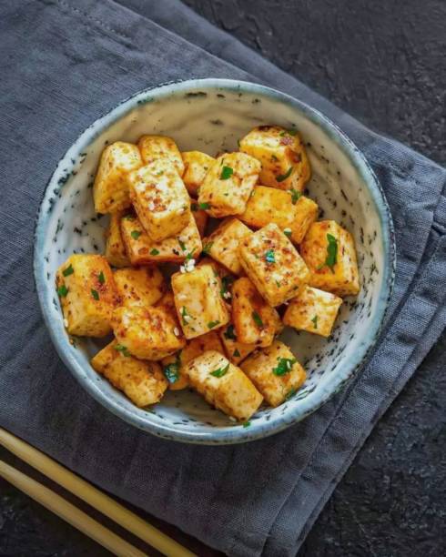 istock Fried tofu with soybean sauce 1496678877