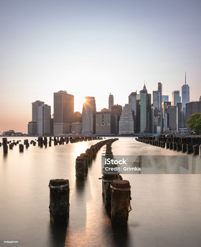 New York Landscape of New York Skyline Manhattan - New York City Stock Photo