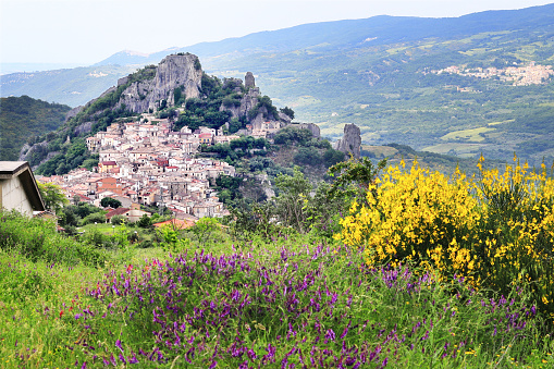 The medieval town of Pennadomo, in the Chieti province of Abruzzo, in Italy