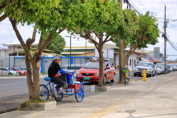 March 12 2023 - Liberia, Guanacaste in Costa Rica: typical streetlife in a small village in Costa Rica