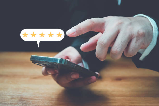 istock Customer Satisfaction Survey concept,User give rating to service experience on online application, Customer review satisfaction feedback survey concept,satisfaction feedback review, good quality most. 1496695168