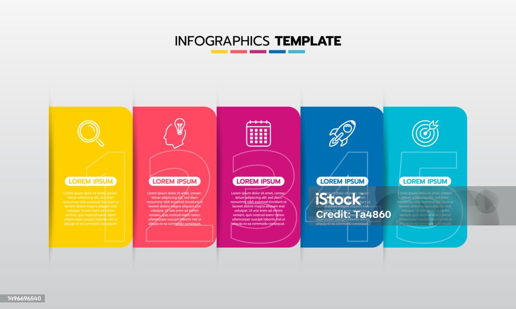 Infogramma Ilustración de Proceso De Plantilla De Infografía Empresarial Con ...