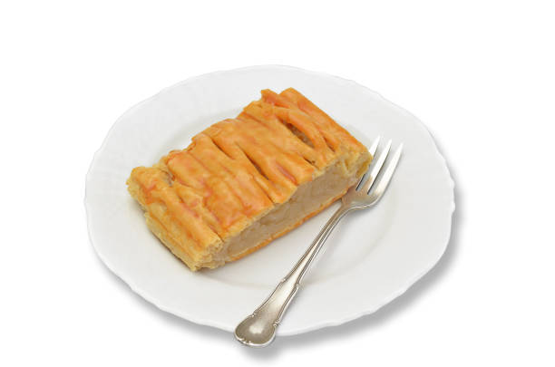 Macrophotography of sweet potato cakes.