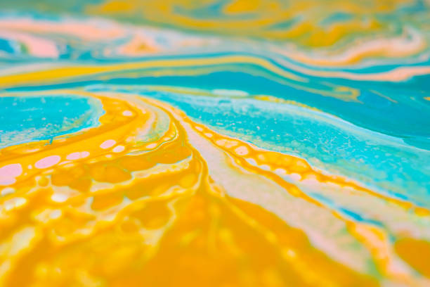 istock Modern fluid art painting. 1496708905
