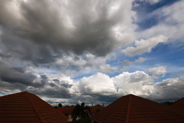 A beautiful sky, the shape of thick clouds move because the wind is carrying the parcel of cloudy air along. Sky Heaven, Clear Sky. The way to heaven. clouds mood.blue sky and white clouds.