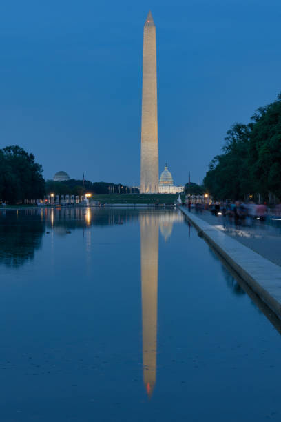 istock Reflection of the Washington Monument at twilight 1496714635