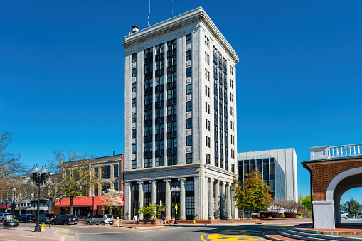 Office building in downtown Fayetteville, North Carolina, USA