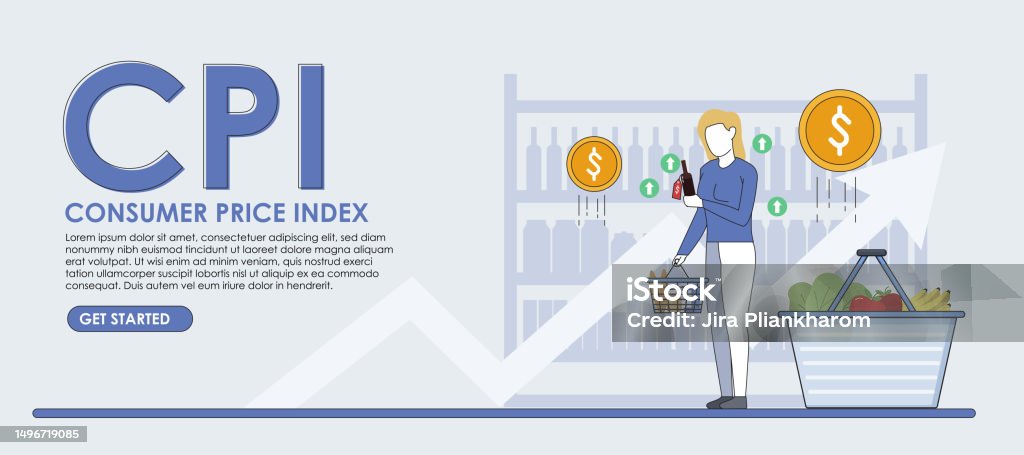 Cpi Visual Consumer Price Index Modern Flat Vector Stock Illustration - Download ...