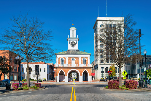 The historic Market House in downtown Fayetteville, North Carolina, USA