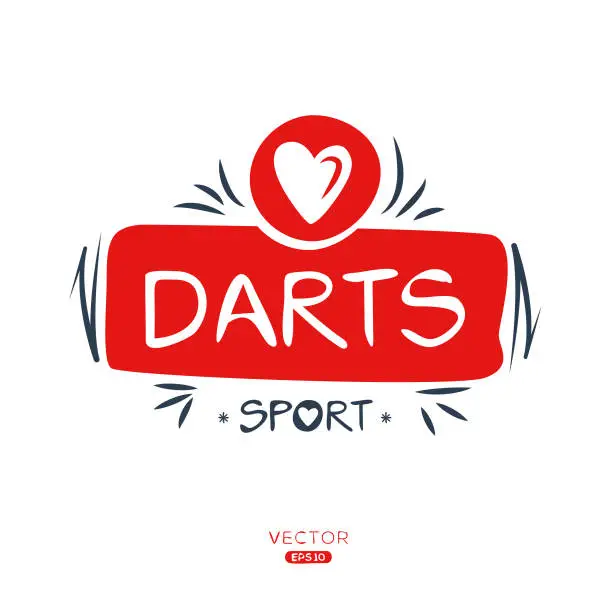 Vector illustration of Darts sport