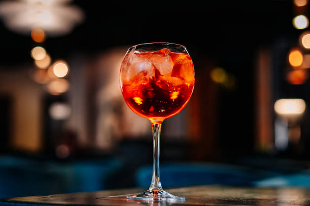 istock alcoholic cocktail in a glass stands on a table in a bar or restaurant 1496738484