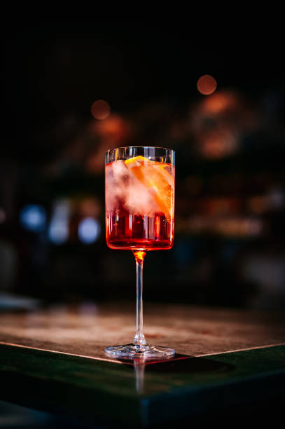 istock alcoholic cocktail in a glass stands on a table in a bar or restaurant 1496738485