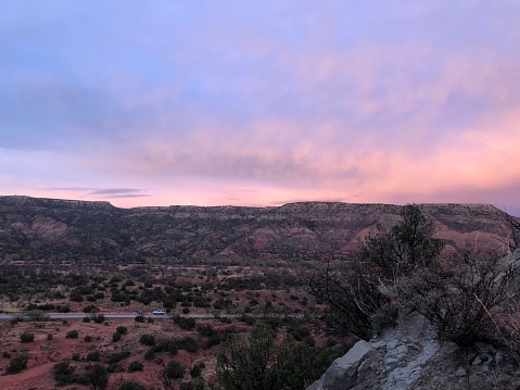Palo Duro Canyon purple sunset