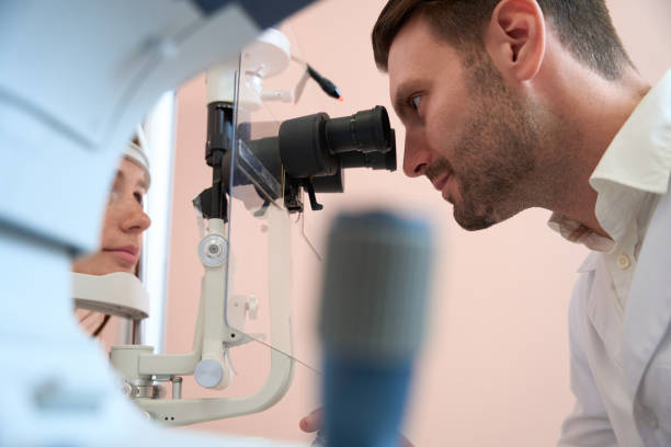istock Qualified ophthalmology care with professional device in the clinic 1496743943