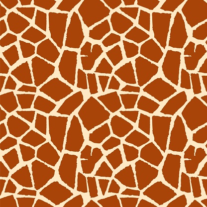 Animal texture of giraffe skin. Seamless background of Africa wild animal. Seamless giraffe pattern for wallpaper, wrapping, textile, fabric, print