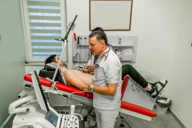 istock Man taking a cardiopulmonary stress test in clinic 1496754607