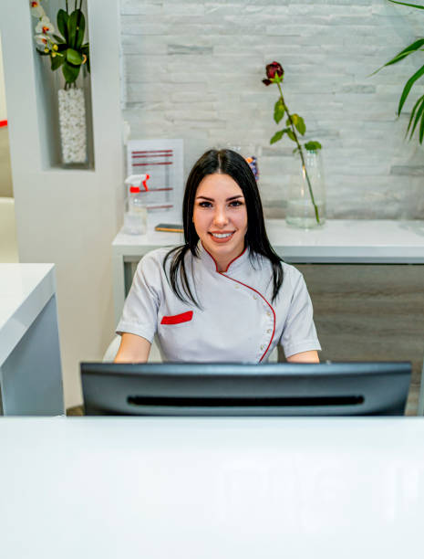istock Reception at the medical clinic 1496756684