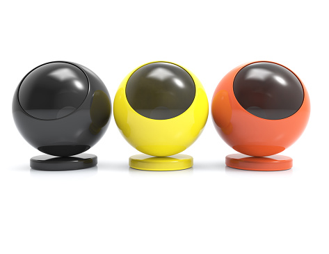 Colorful 3d button sphere's