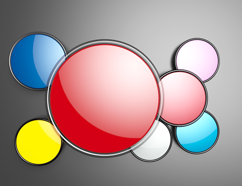 Abstract Background with Circles and Curves,3d button copy space