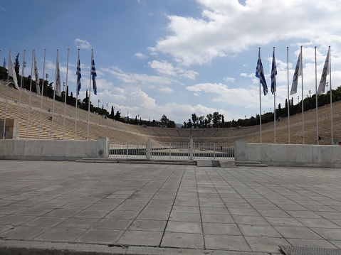 The Panathenaic Stadium, is an athletics stadium in Athens, which hosted the first edition of the Modern Olympic Games in Athens in 1896