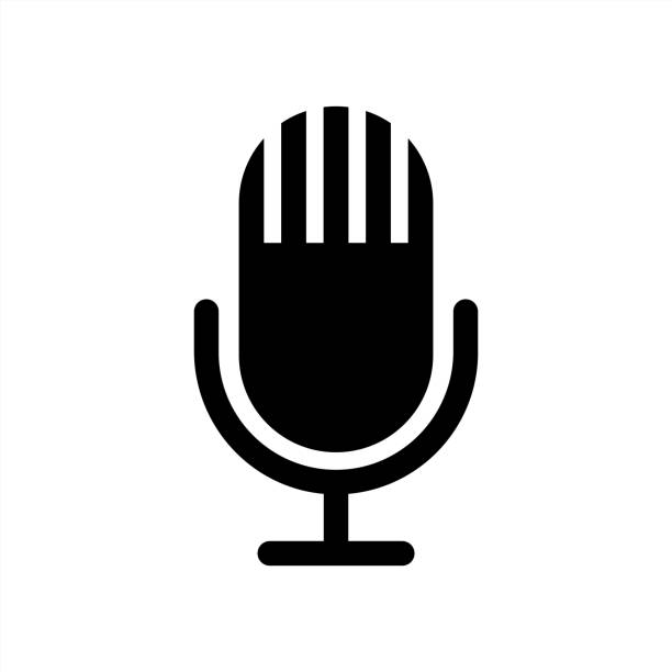 Microphone vector icon on transparent background, Microphone icon. Vector 10 eps. Microphone vector icon on transparent background, Microphone icon. Vector 10 eps. spider web png stock illustrations