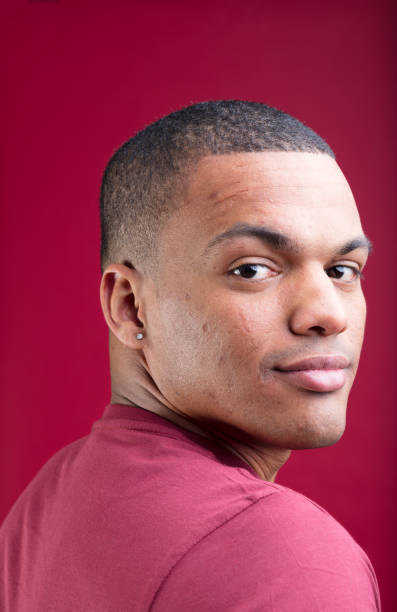 istock Back-turned, smiling Afro-American man, muscular build 1496779526
