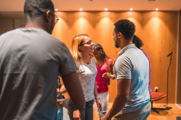 istock Mixed Race Couples Dancing And Having Fun At A Home Party 1496786174