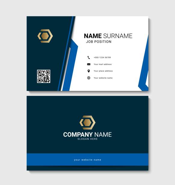 Modern business card design. Clean and elegant business card template. Vector Modern business card design. Clean and elegant business card template. Vector illustration square business card mockup stock illustrations