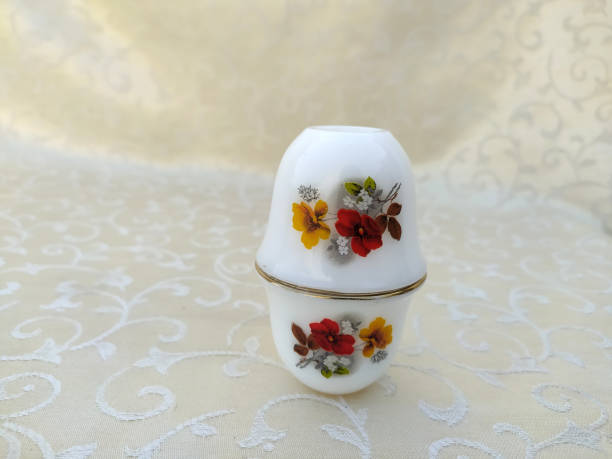istock vintage cups with floral textures are uniquely arranged on the table 1496797566