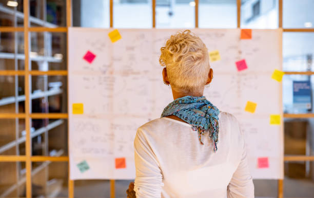 istock Businesswoman creating a business plan at the office 1496805582