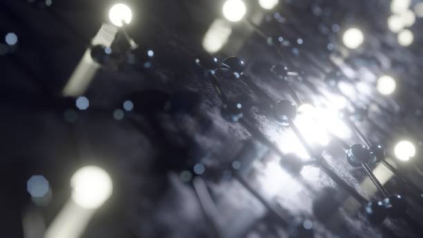istock Abstract of dark geometry plexus background with lighting. 1496820734