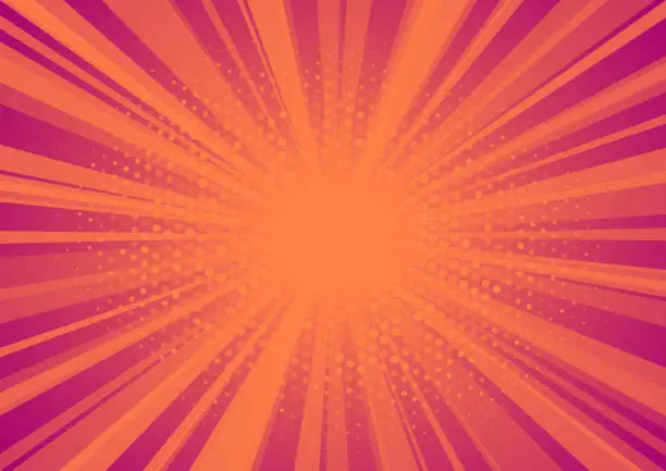 Vector illustration of Bright comic book shining rays vector explosion