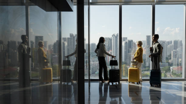 istock Asian business individual networking in hotel lobby 1496829810