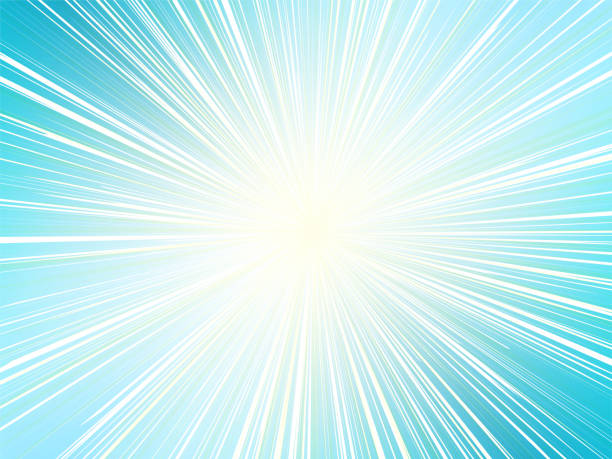 istock Concentrated line background material of the image of the sun rays shining intensely in the sky_light blue 1496839702