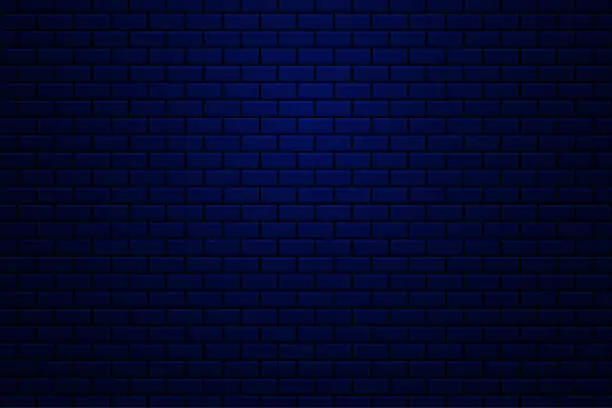 Vector illustration of Vector drak brick wall text place. Graphic background.