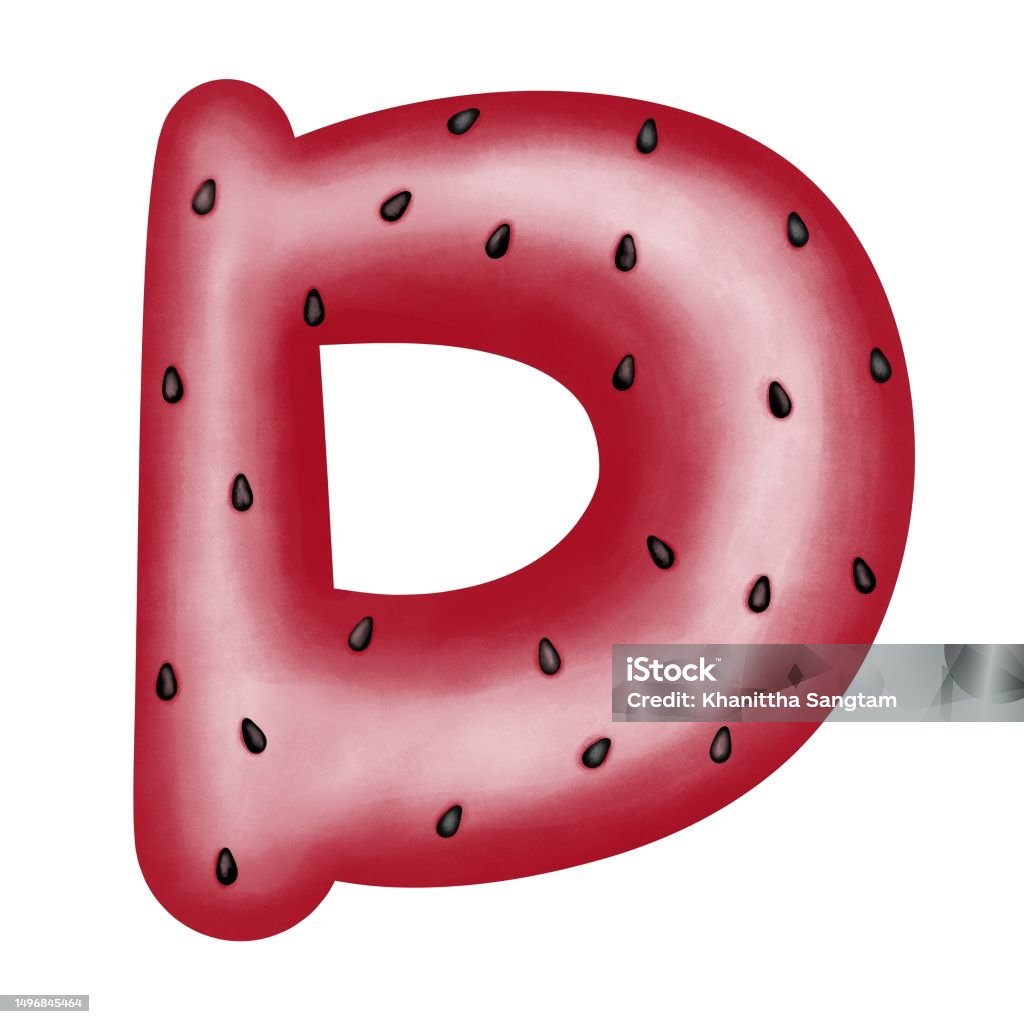 Watermelon Alphabet Letter D Clipart Stock Illustration - Download ...