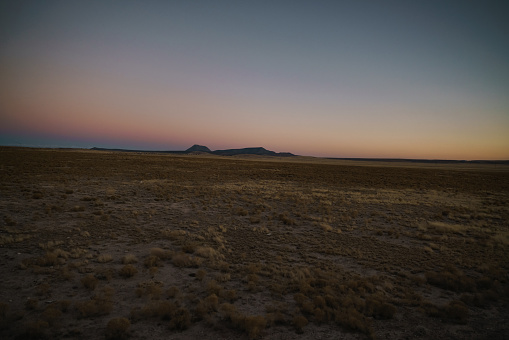Arizona desert after sunset, autumn season