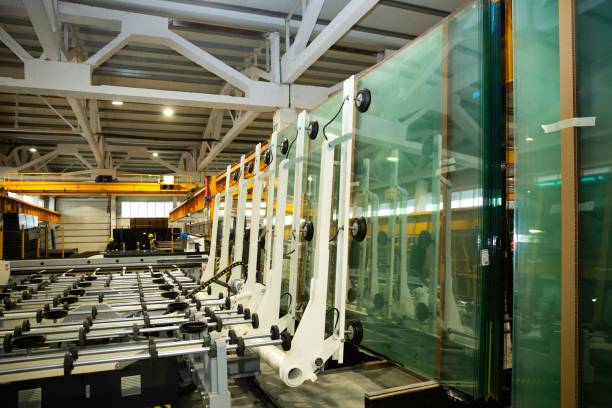 istock Manufacturing environment producing PVC windows in a factory 1496849911