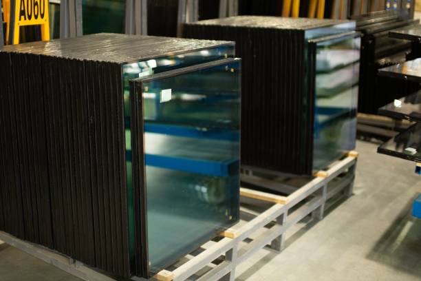 istock Manufacturing environment producing PVC windows in a factory 1496849927