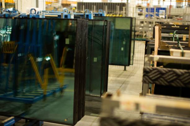 istock Manufacturing environment producing PVC windows in a factory 1496849931