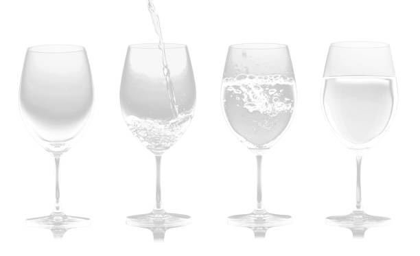 istock glass with water isolated on a white background. 1496852396