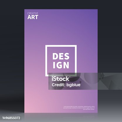istock Brochure template layout, Purple cover design, business annual report, flyer, magazine 1496855072